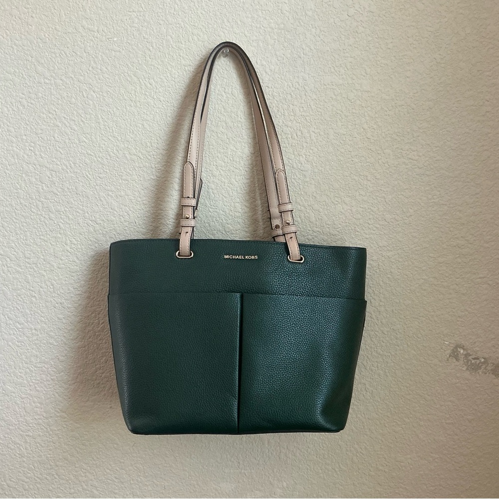 Michael Kors Green Structured Tote Bag